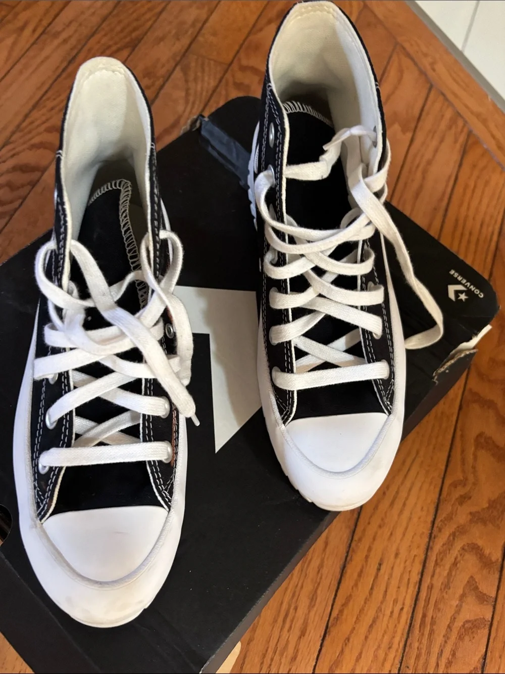 Converse Kids High-Top Sneakers in Black and White